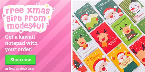 You can get a super cute notepad for free with your order!