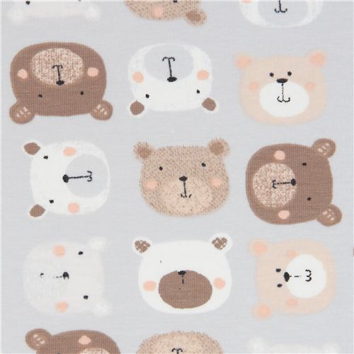 Stof Fabrics grey bear knit fabric