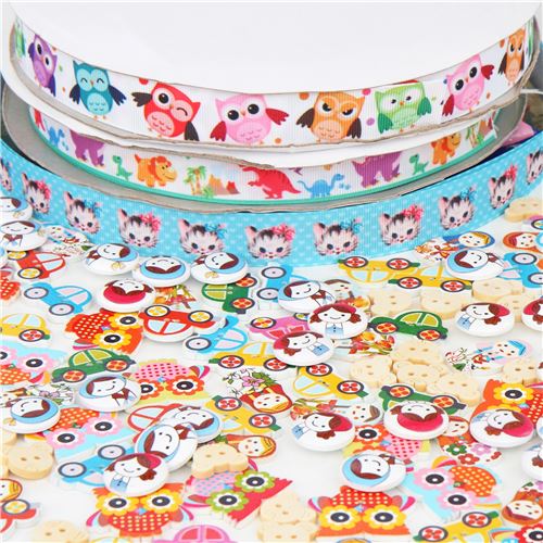 Super cute buttons and ribbons