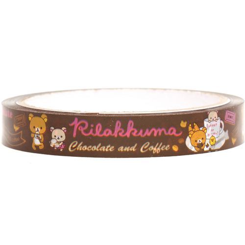 Rilakkuma bear Deco Scotch Tape chocolate coffee