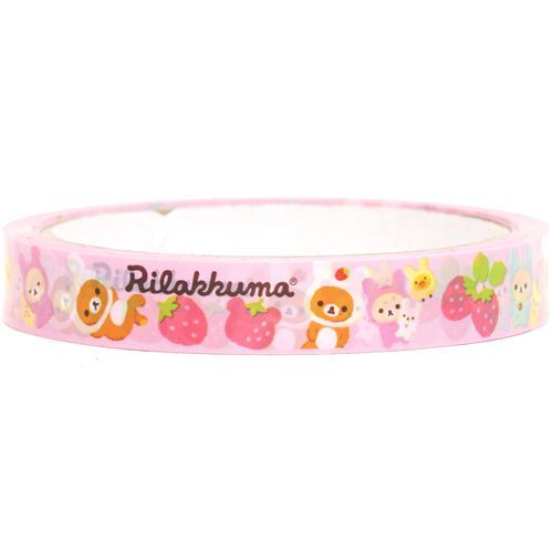 Rilakkuma bear Deco Sticky Tape strawberry rabbit