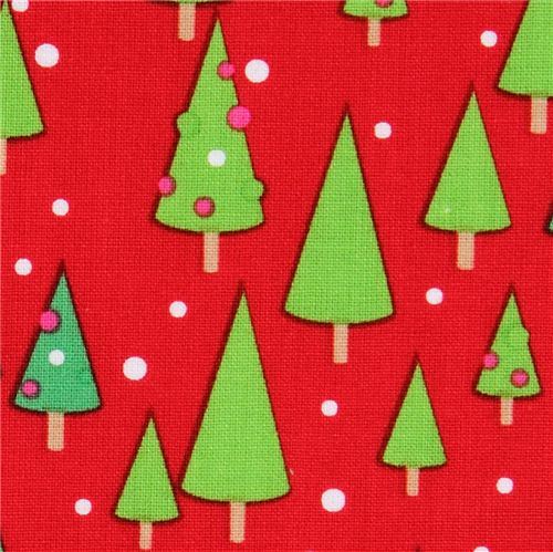 red Riley Blake Christmas fabric Christmas tree